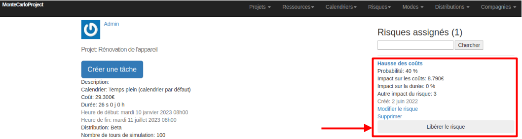 liberer risque vue projet