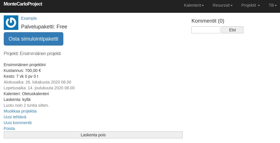 montecarloproject projektinaytto ylaosa