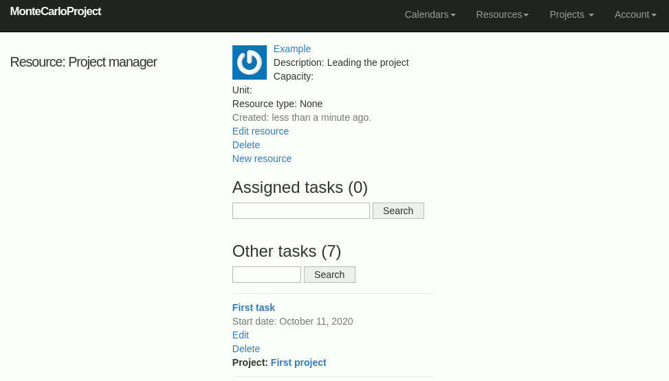 montecarloproject resource display