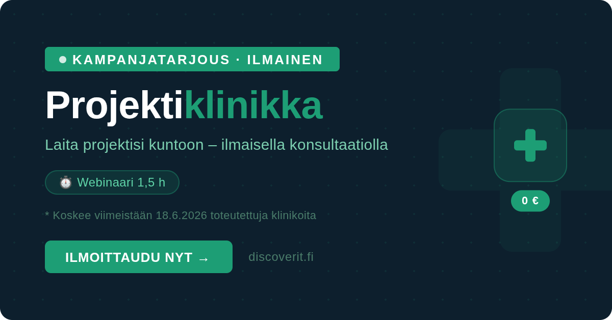 projektiklinikka tarjous 2026