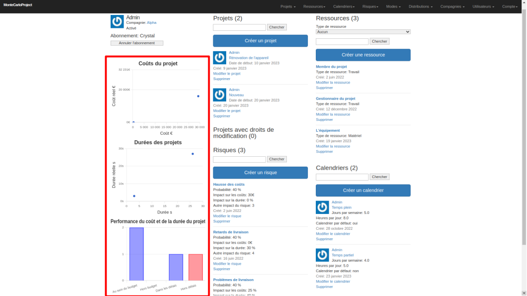 vue accueil surlignee